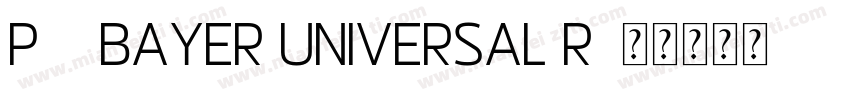 P22Bayer Universal R字体转换